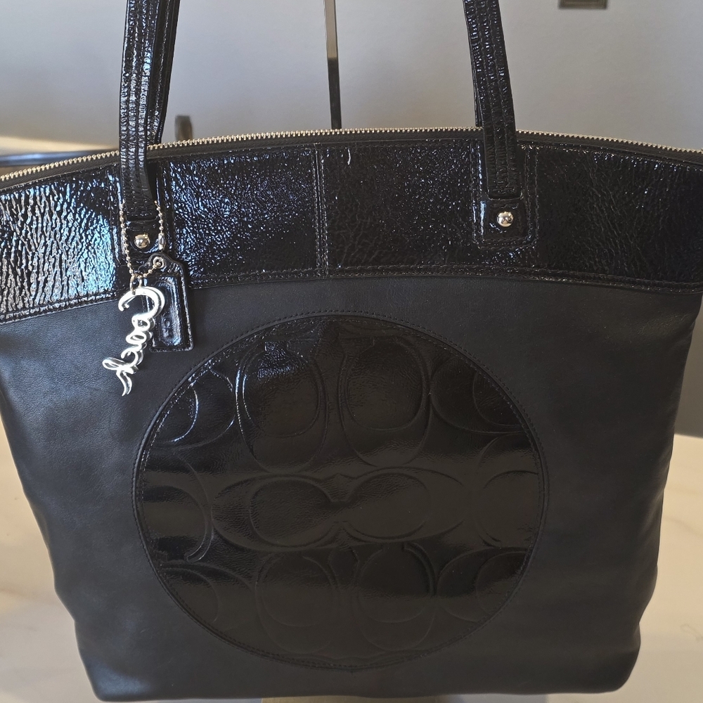 Elegant Black Designer Tote Bag